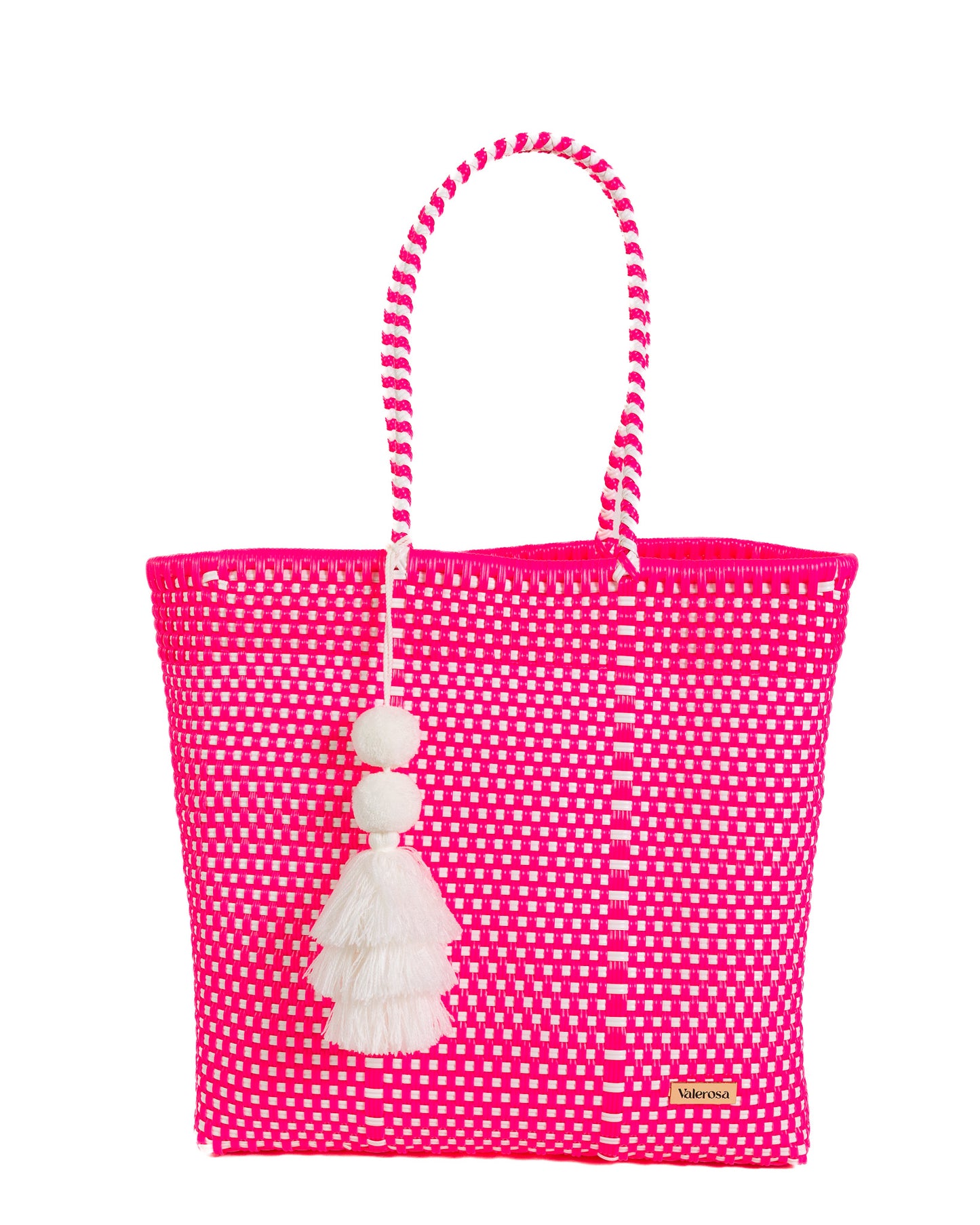 Neon Pink and White Playera Tote