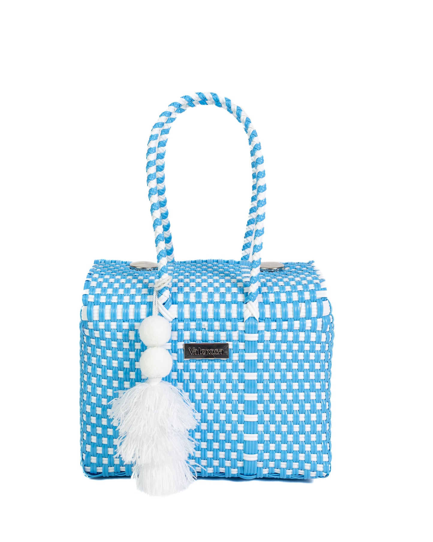 Sky Blue and White  Mini Purse