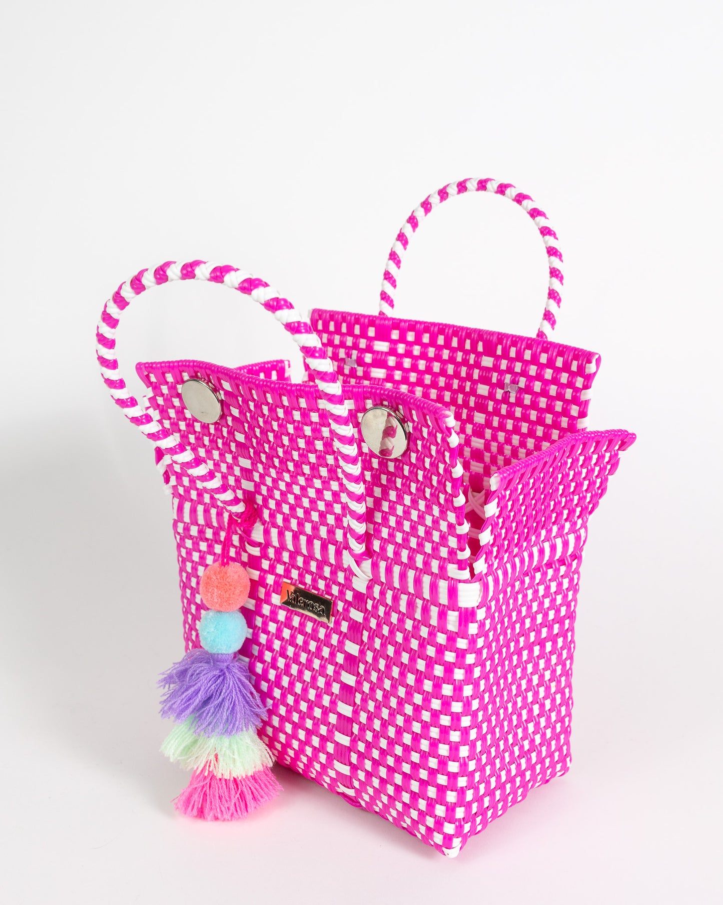 Mexico Pink and White Checkered Mini Purse