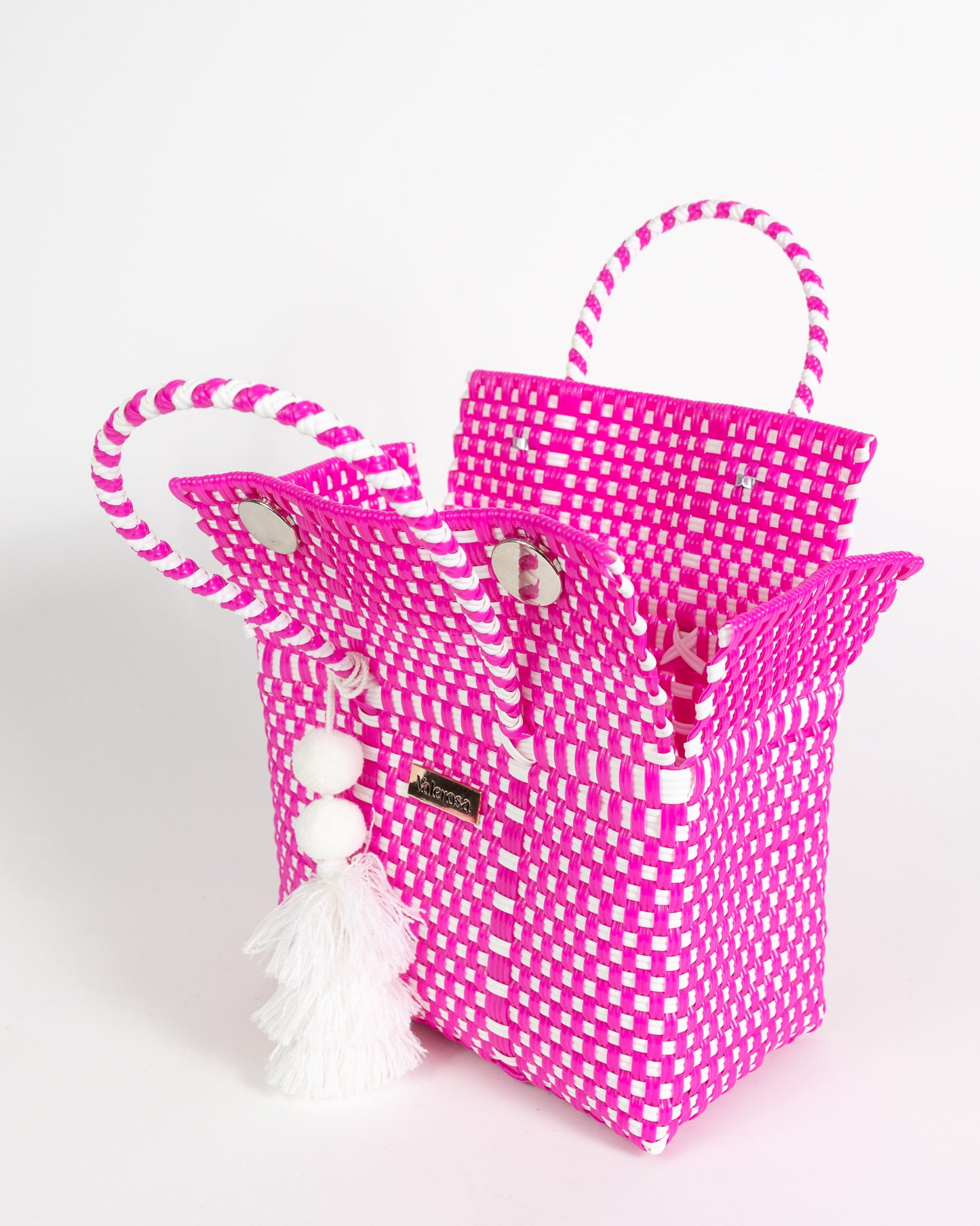 Mexico Pink and White Checkered Mini Purse