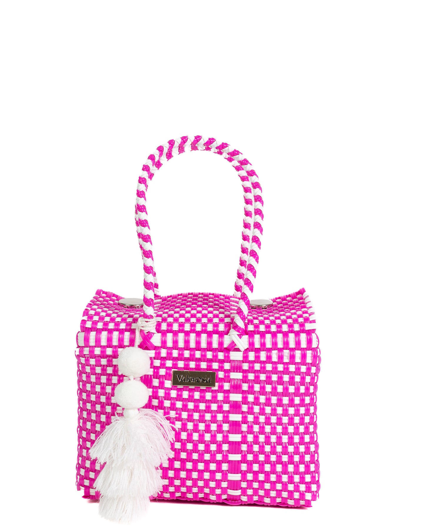 Mexico Pink and White Checkered Mini Purse