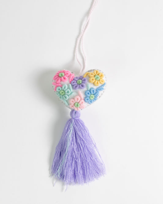 Whimsical Pastel Tassel Bag Charm