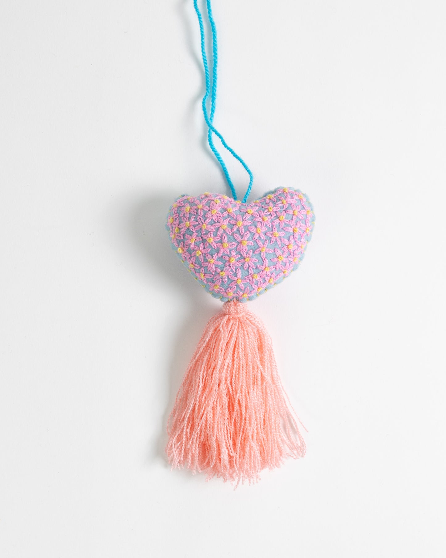 Flower Heart Tassel Bag Charm