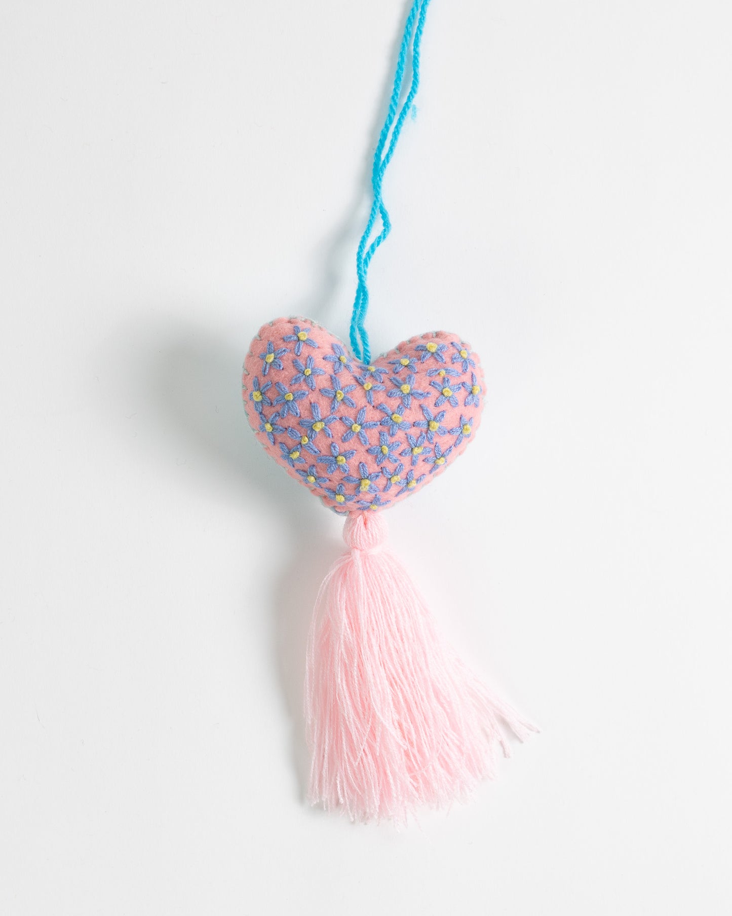 Flower Heart Tassel Bag Charm