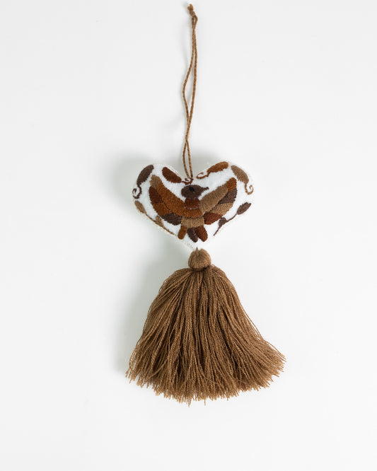 Ornate Heart Tassel Bag Charm