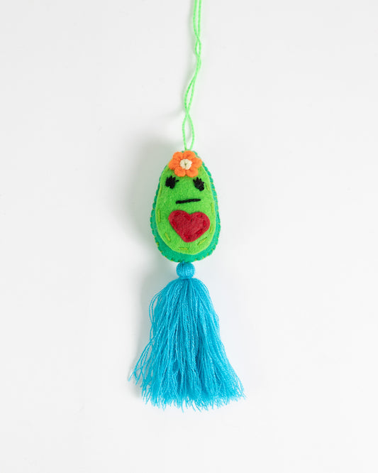 Sassy Avocado Tassel Bag Charm
