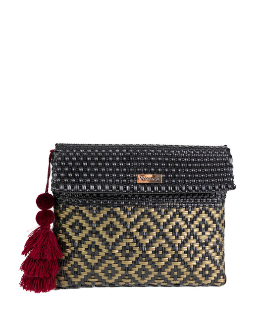 Black and Gold Diamonds Clutch