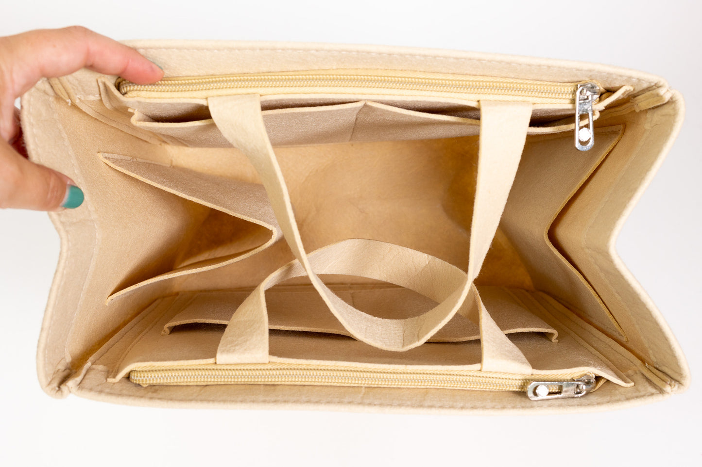 Cream Felt Bag Organizer