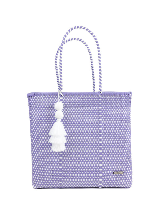 Lilac and White Checkered Playera