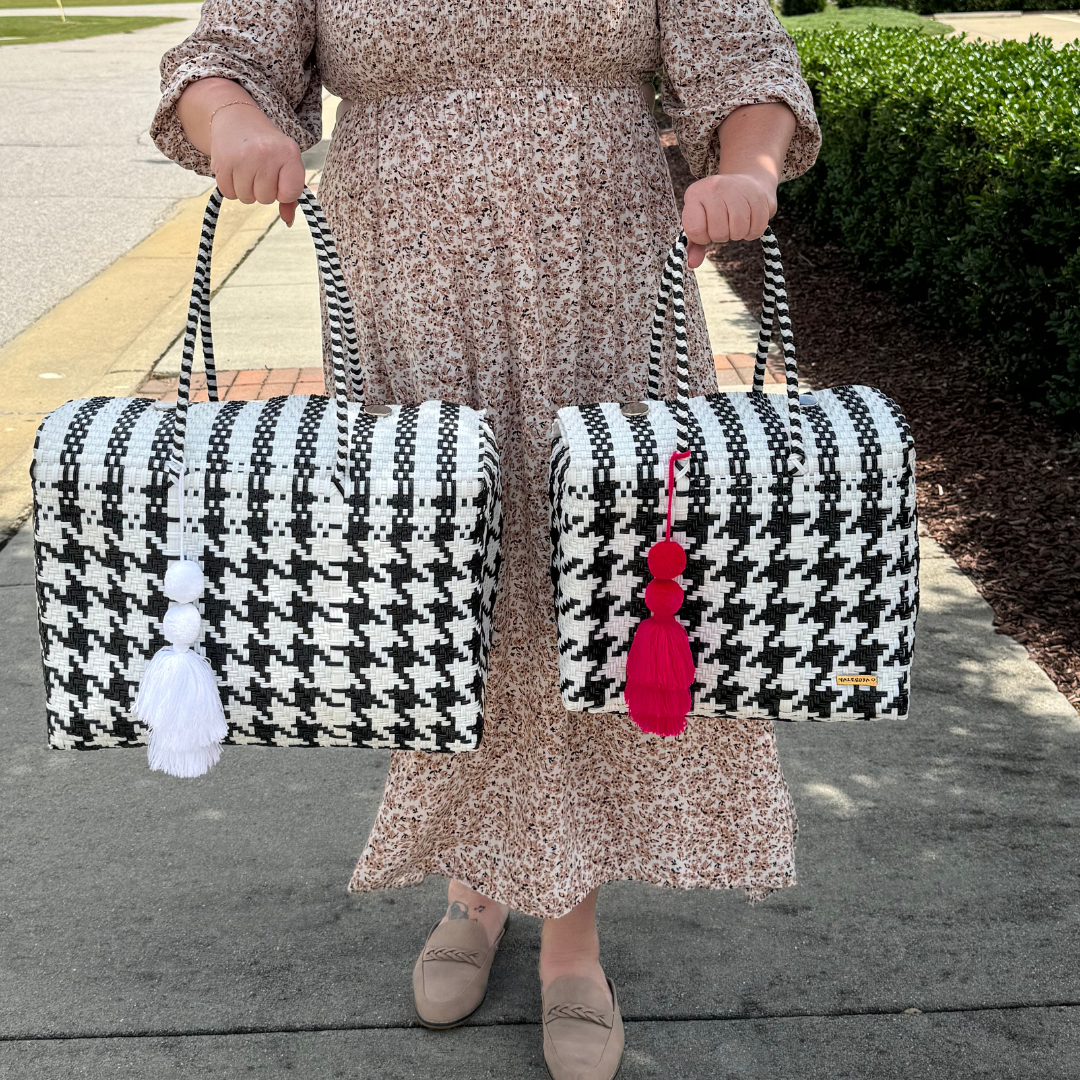 Black and White Houndstooth Día Tote