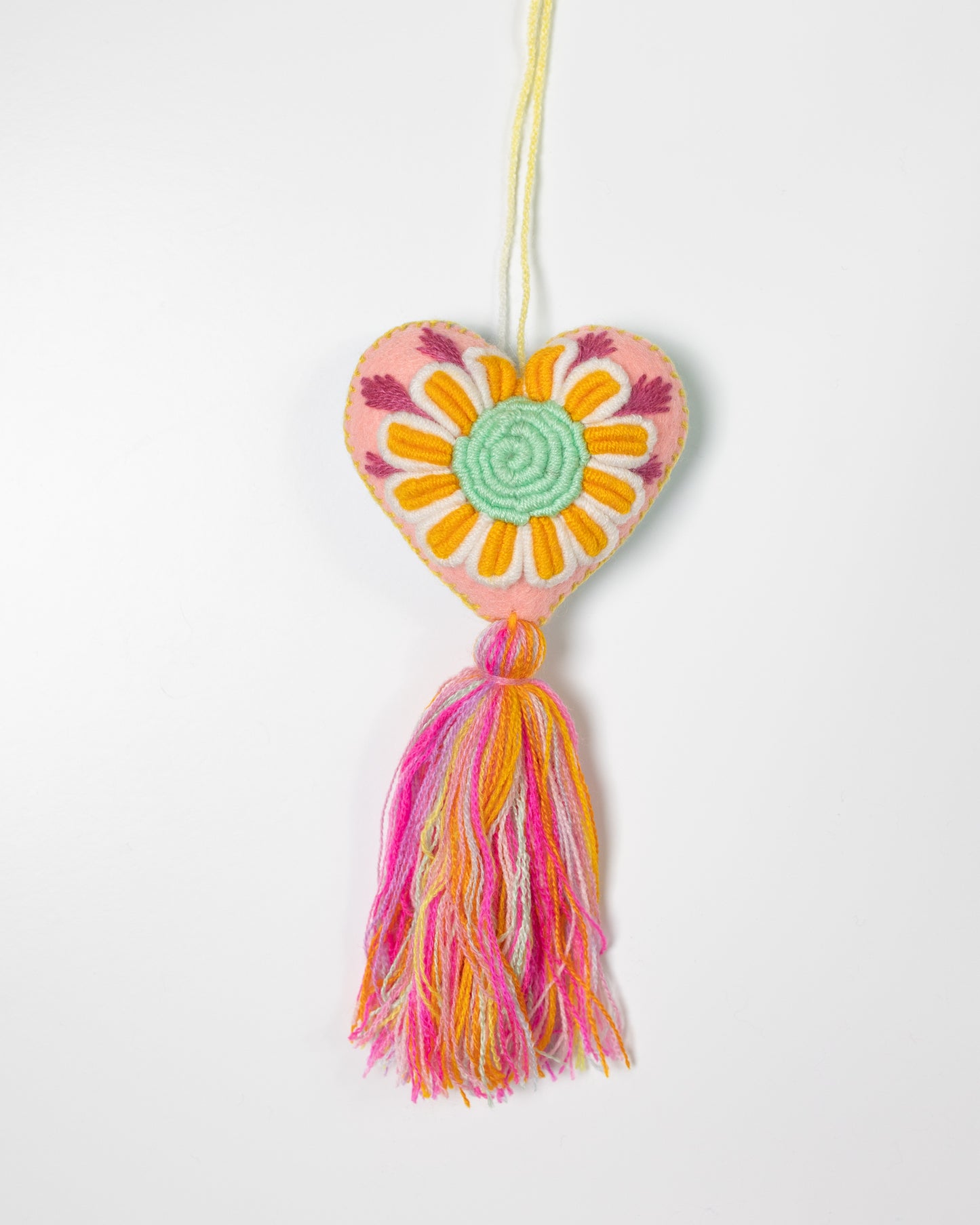 Whimsical Big Flower Pastel Tassel Bag Charm