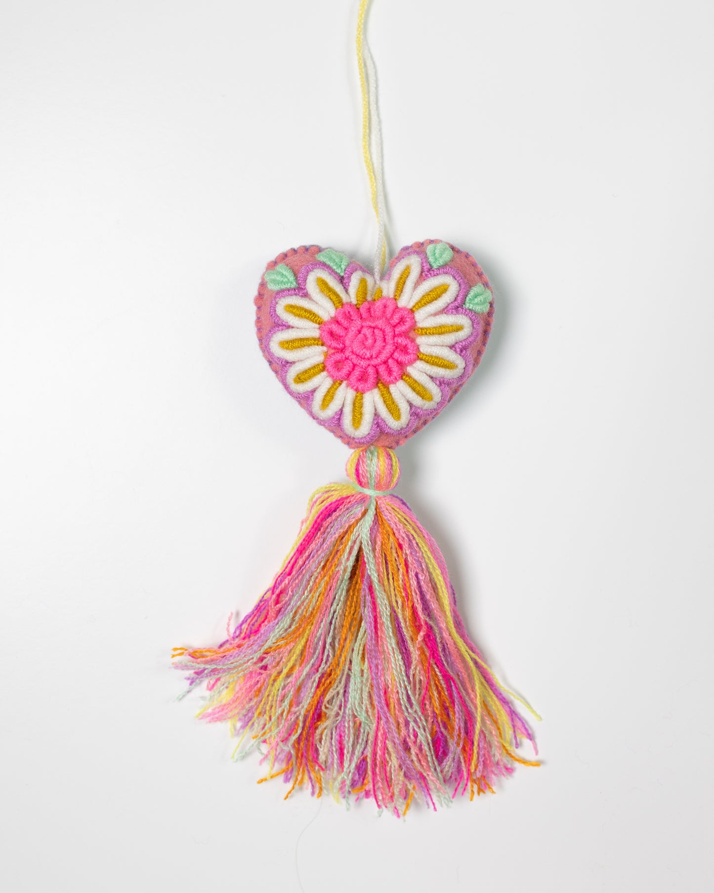 Whimsical Big Flower Pastel Tassel Bag Charm