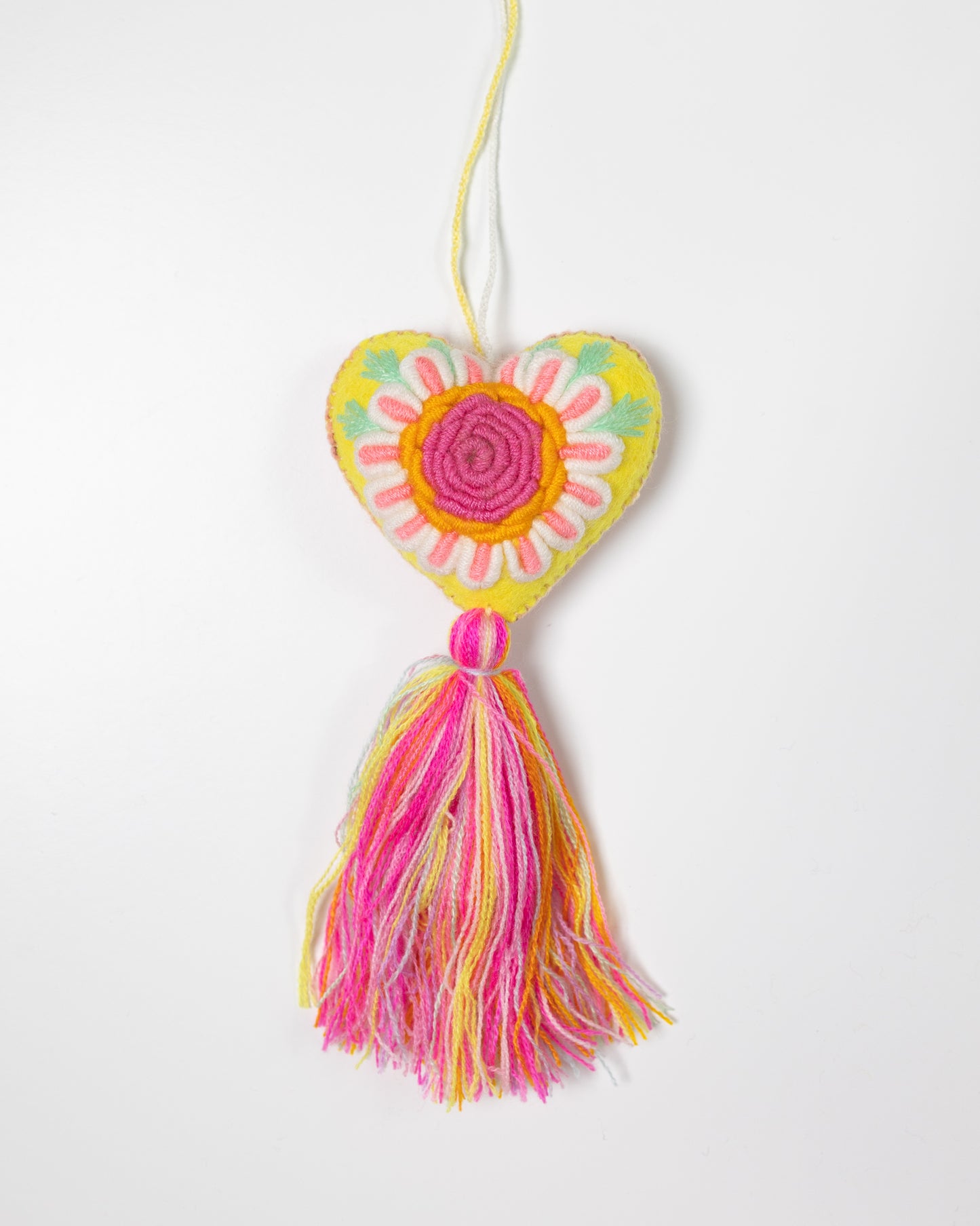 Whimsical Big Flower Pastel Tassel Bag Charm