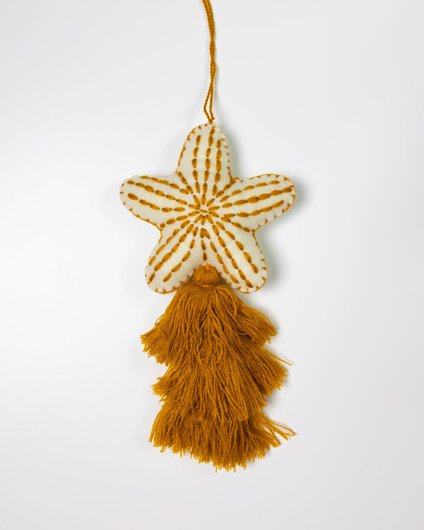 Nautical Starfish Cascade Tassel Bag Charm - Gold