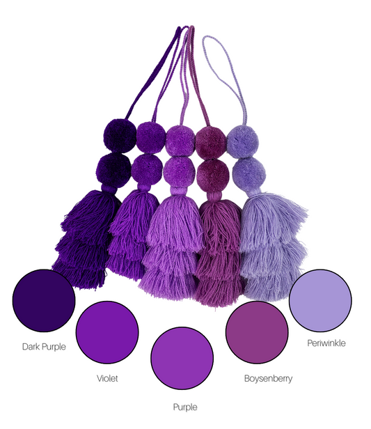 Handwoven Tassel Purples