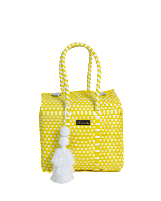 Yellow and White Mini Purse