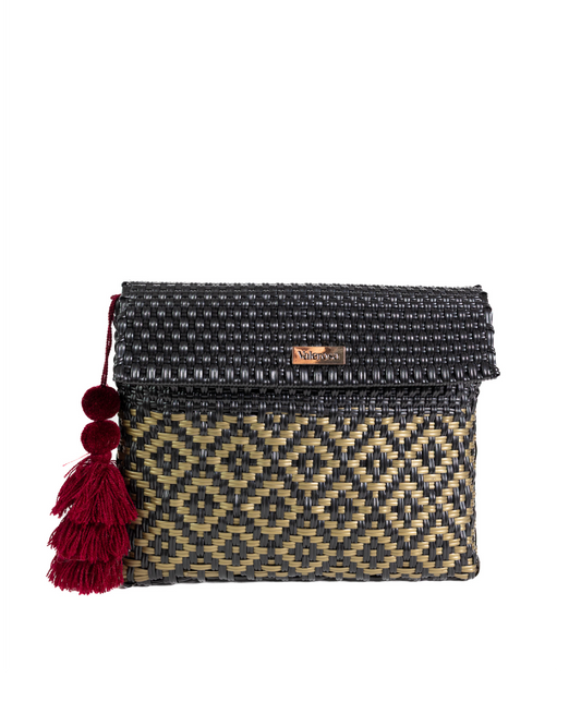 Black and Gold Diamonds Clutch