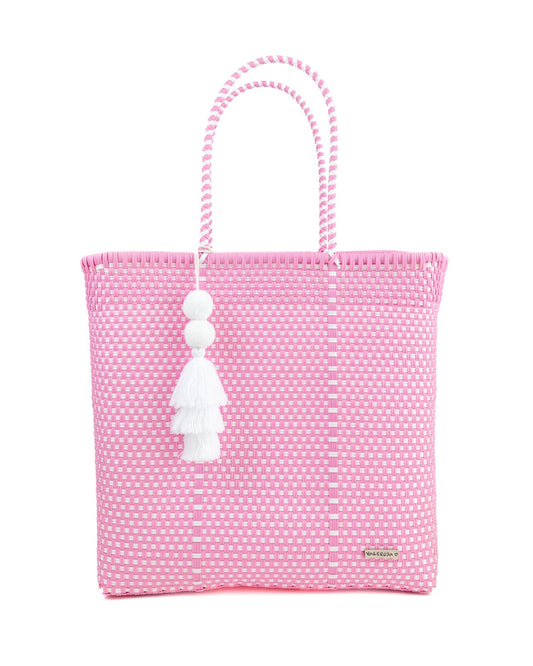 Pastel Pink and White Checkered "Extra" Jumbo