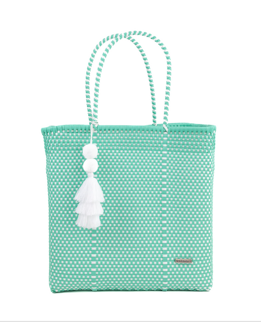 Teal and White Checkered "Extra" Jumbo