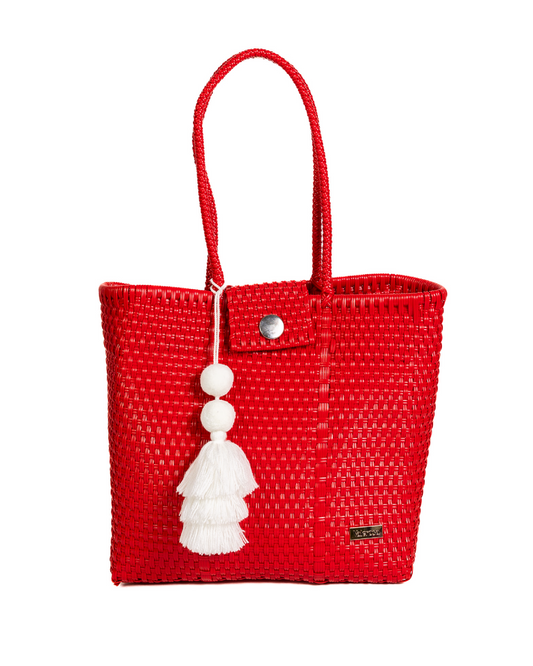 Solid Red Hombro Bag