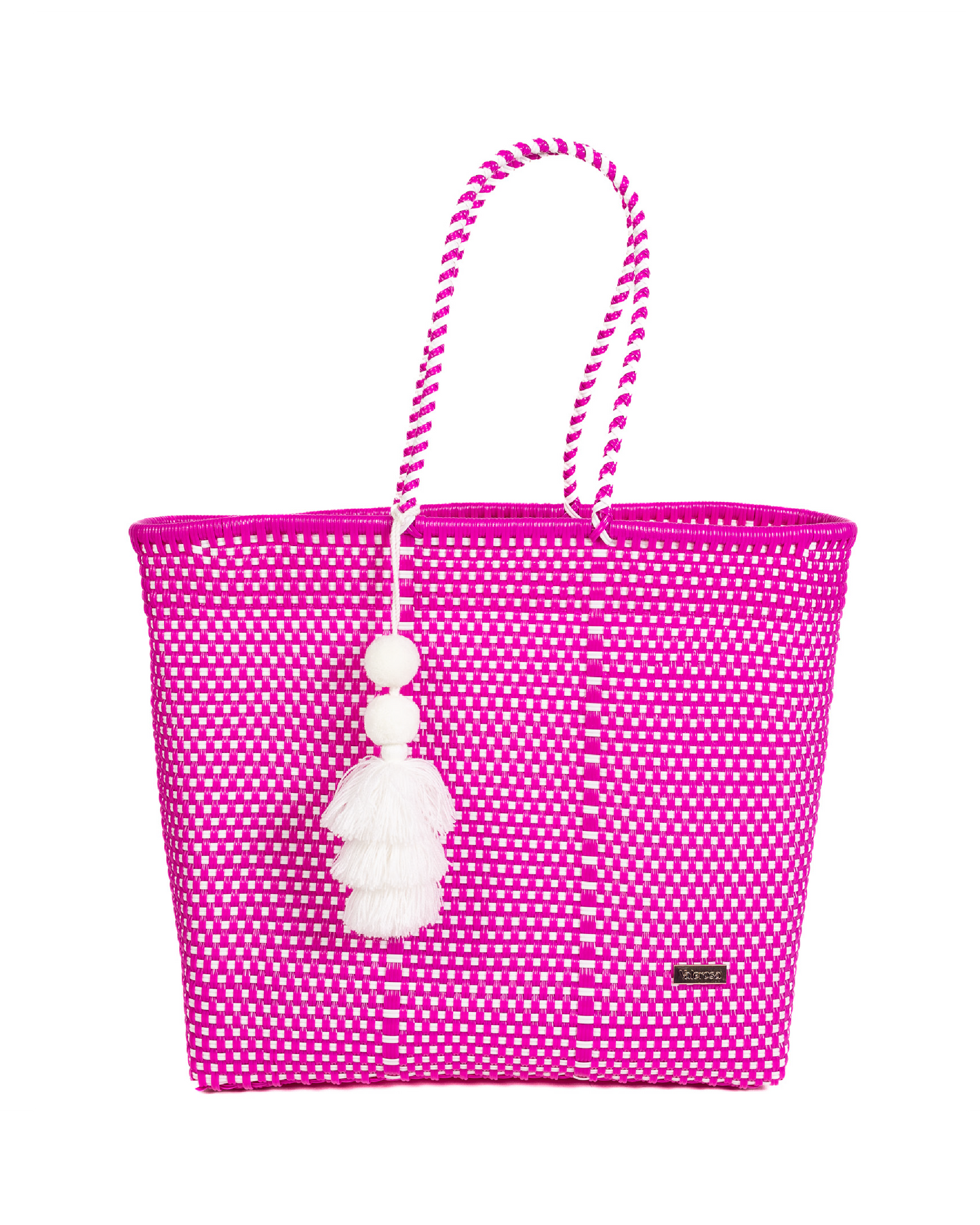 Magenta Pink and White Checkered Jumbo