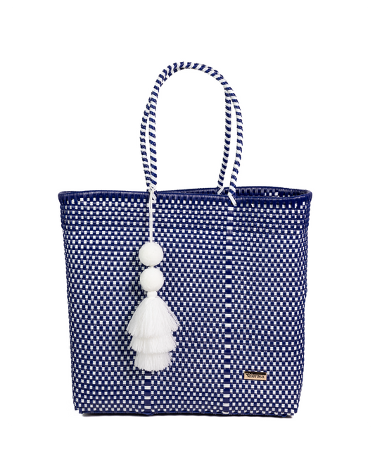 Navy and White Checkered Jumbo