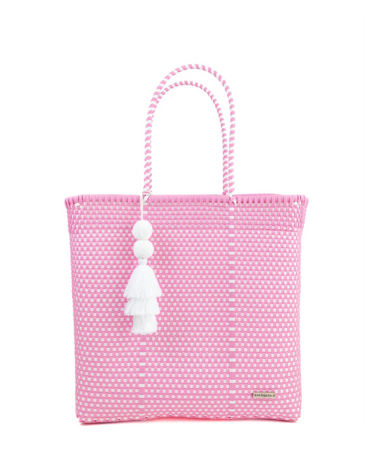 Pastel Pink and White Checkered Jumbo