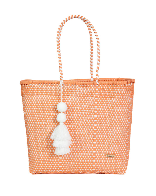 Peach and White Checkered Jumbo
