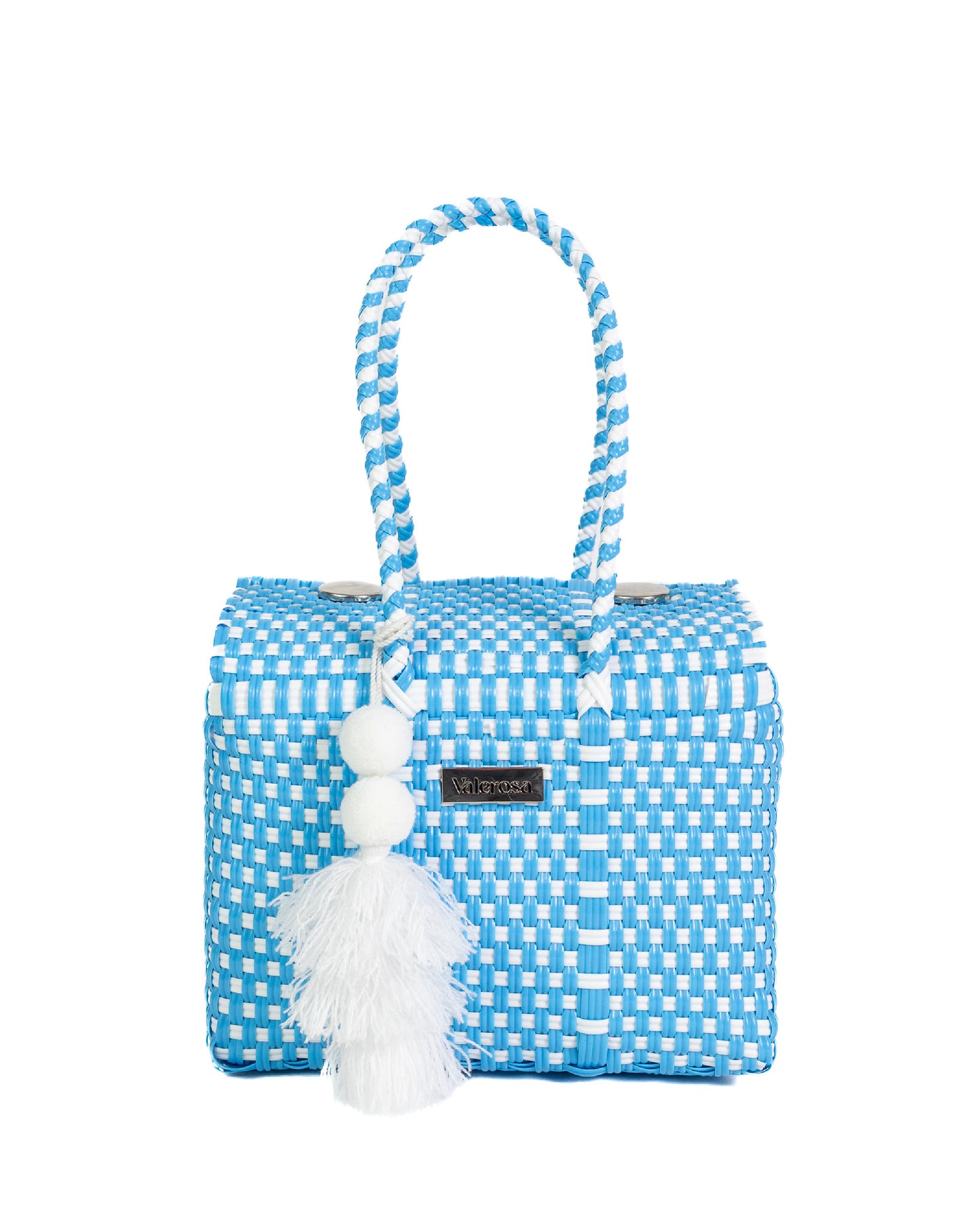 Sky Blue and White  Mini Purse