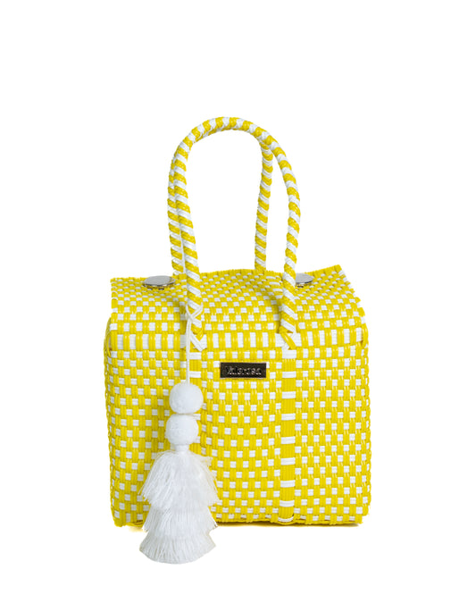 Yellow and White Mini Purse