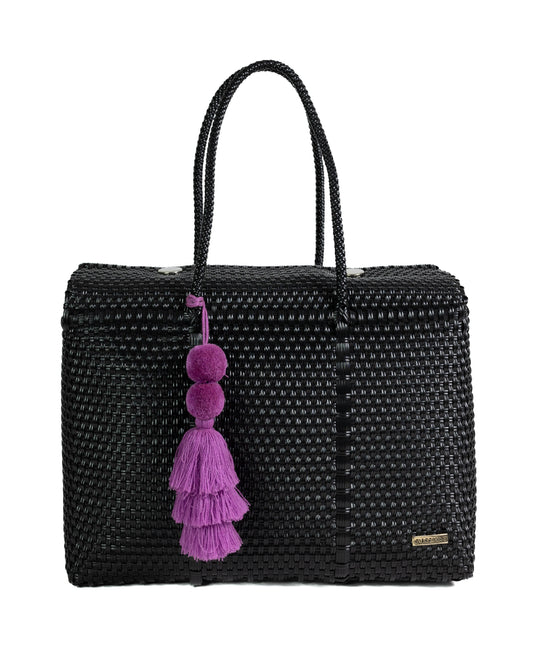 Solid Black Overnight Duffel
