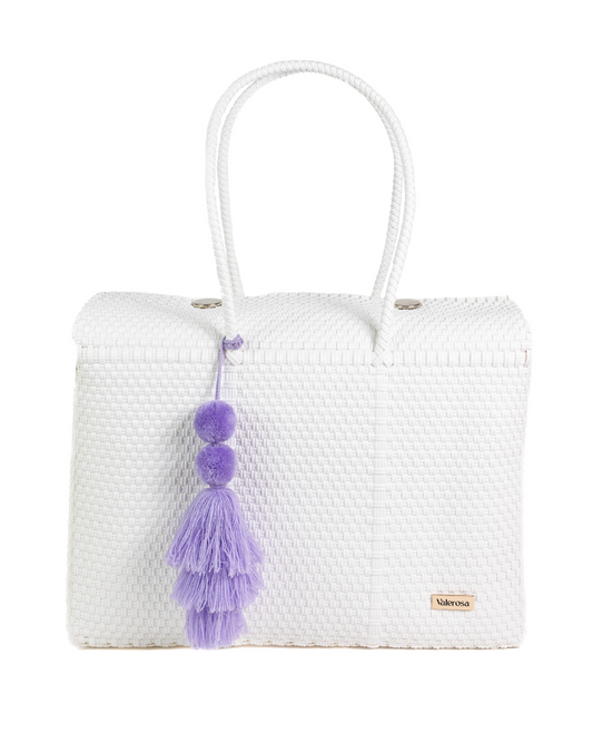 Solid White Overnight Duffel