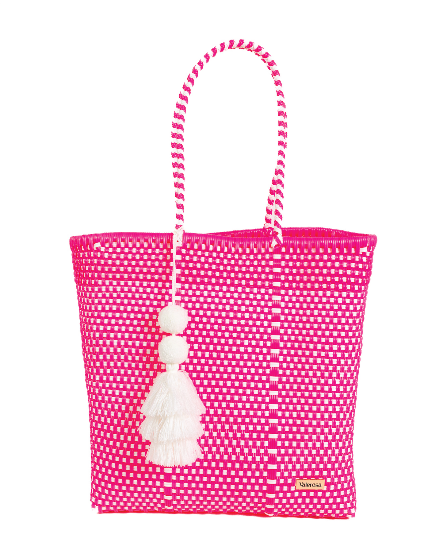 Neon Pink and White Playera Tote