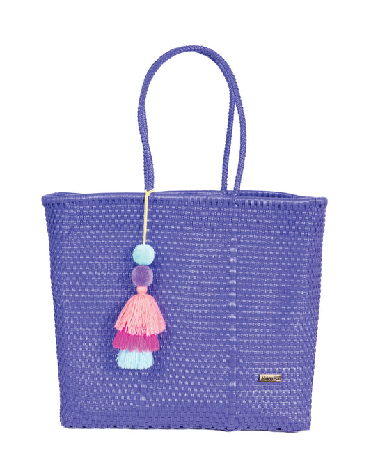 Solid Dark Lilac Playera Tote
