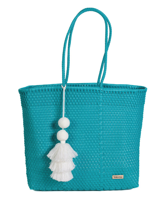 Solid Dark Teal Playera Tote