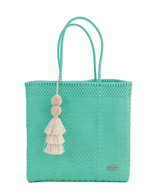 Solid Teal Playera Tote